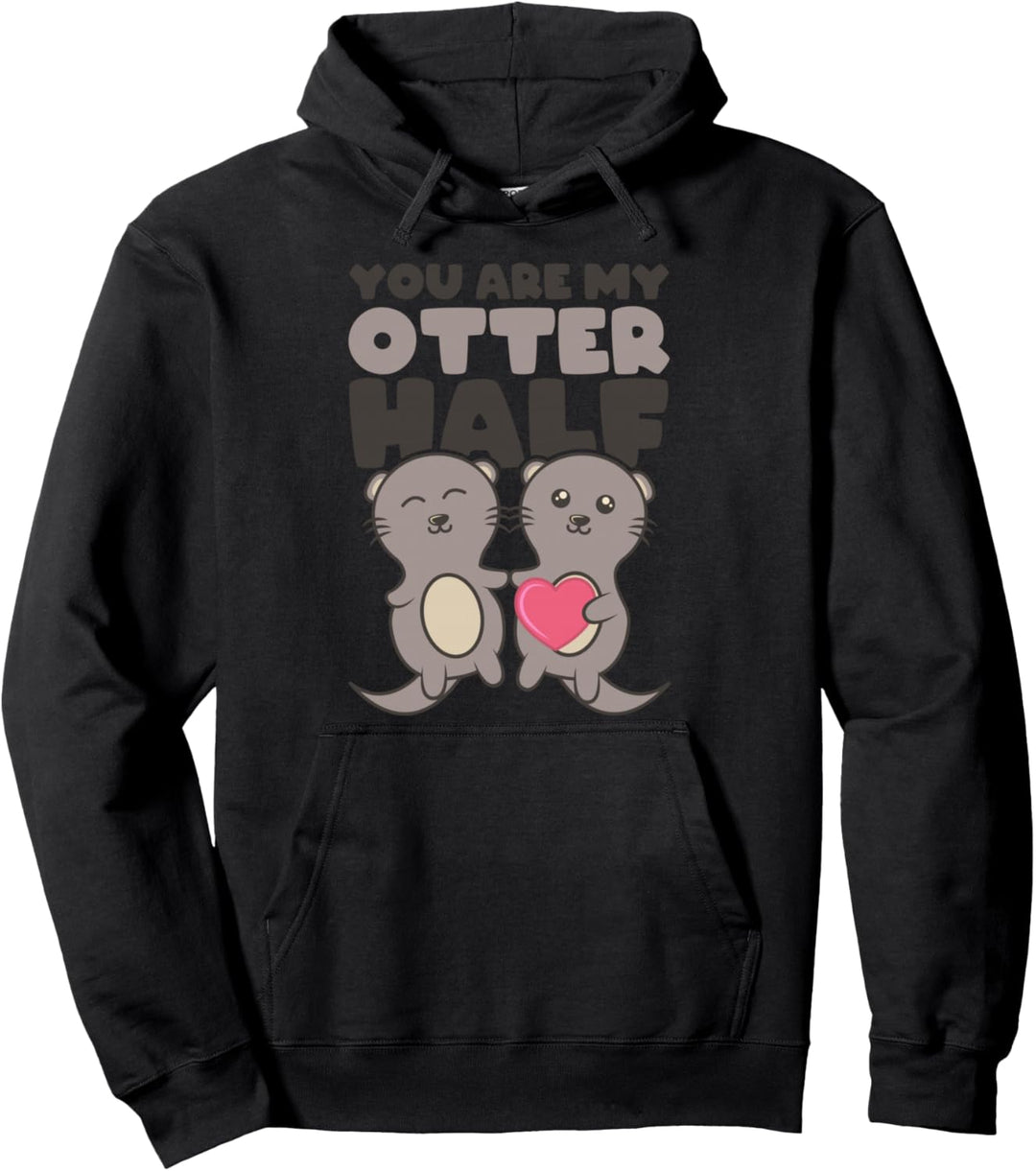 OTTER HALF Süsse Otter Merch Pärchen Pullover Hoodie
