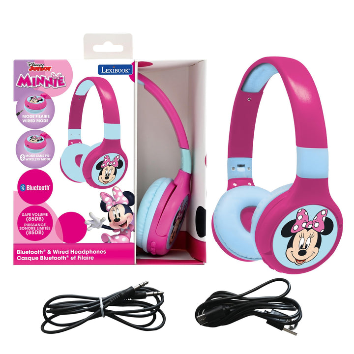 Lexibook - Disney Junior Minnie -2-in-1-Audio-Headset Bluetooth & Kabelgebunden mit Mikrofon und Ste