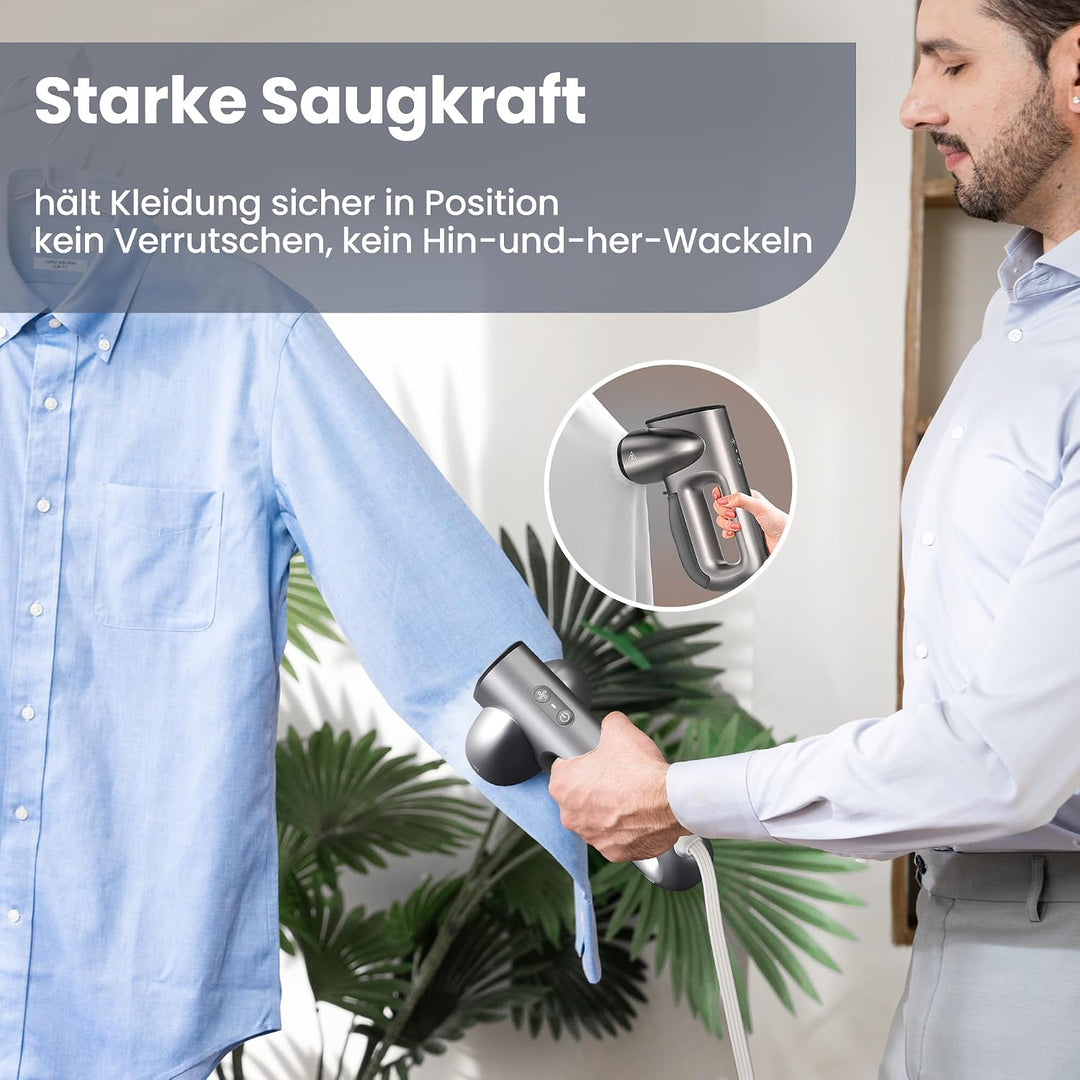 Neakasa Magic 1 Steamer Dampfglätter mit Saugfunktion, tragbarer Reisedampfglätter, 2300 Pa Saugleis