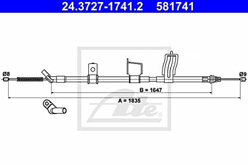 ATE 24372717412 Seilzug, Feststellbremse