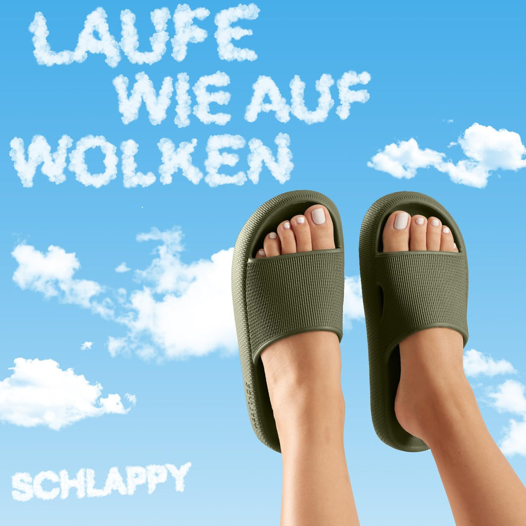 SCHLAPPY Original Badeschuhe für Damen&Herren, Nachhaltige Badelatschen&Wolkenschuhe Umweltfreundlic