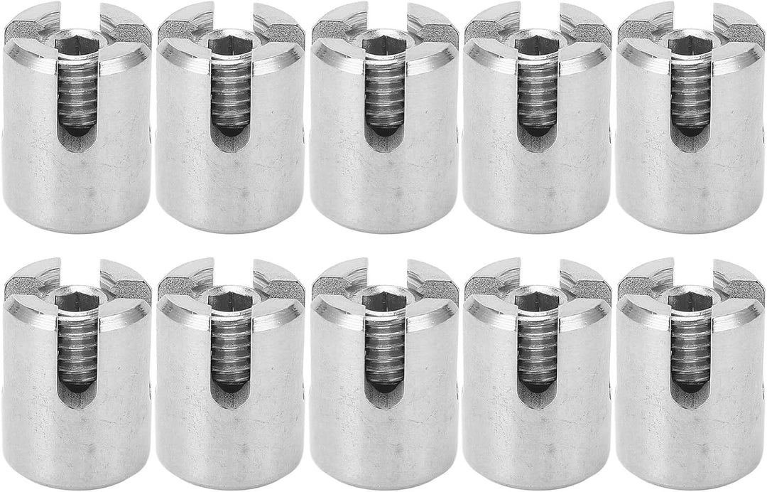 Edelstahl Kreuzklemme, 10 Stück Seilklemmen Edelstahl Kreuzkabelklemme, Drahtseilklemme für Befestig