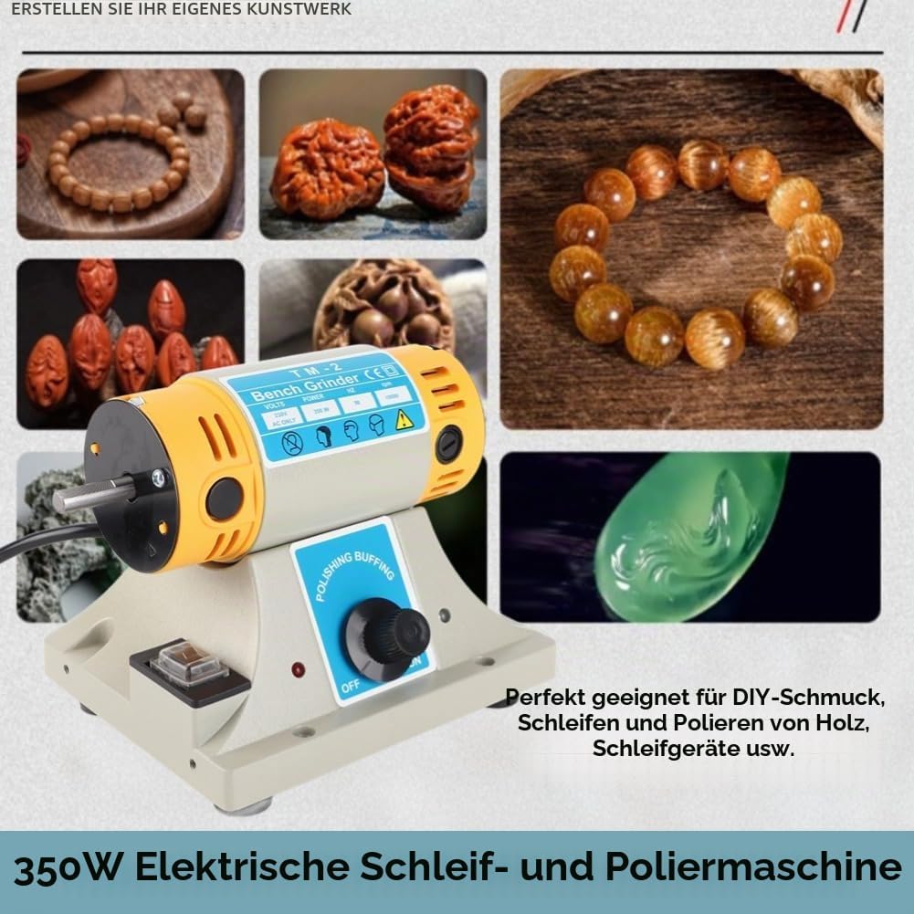 Poliermaschine Set 220 V 350 Watt Elektrische Schleifmaschine Poliermaschine für Schmuck Dental Dreh
