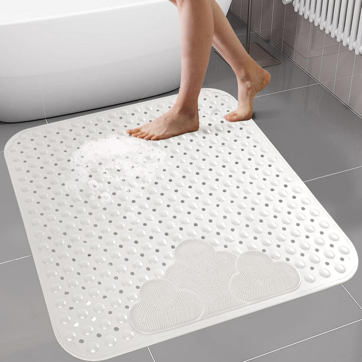 Duschmatte rutschfest 80x80cm,Antirutschmatte Dusche mit Ablauflöchern,Duscheinlage rutschfest mit S