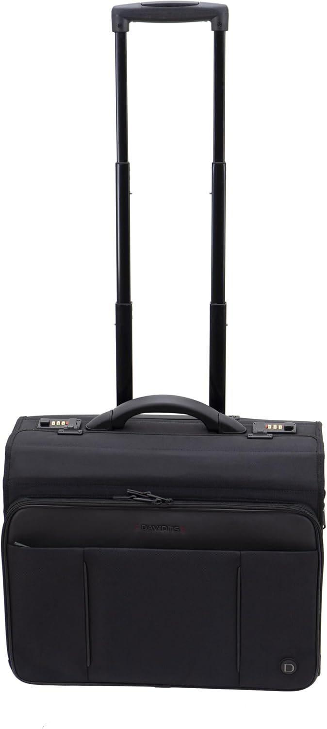 Pilotenkoffer Aktenkoffer Unisex Lehrerkoffer Trolley 47 cm Schwarz