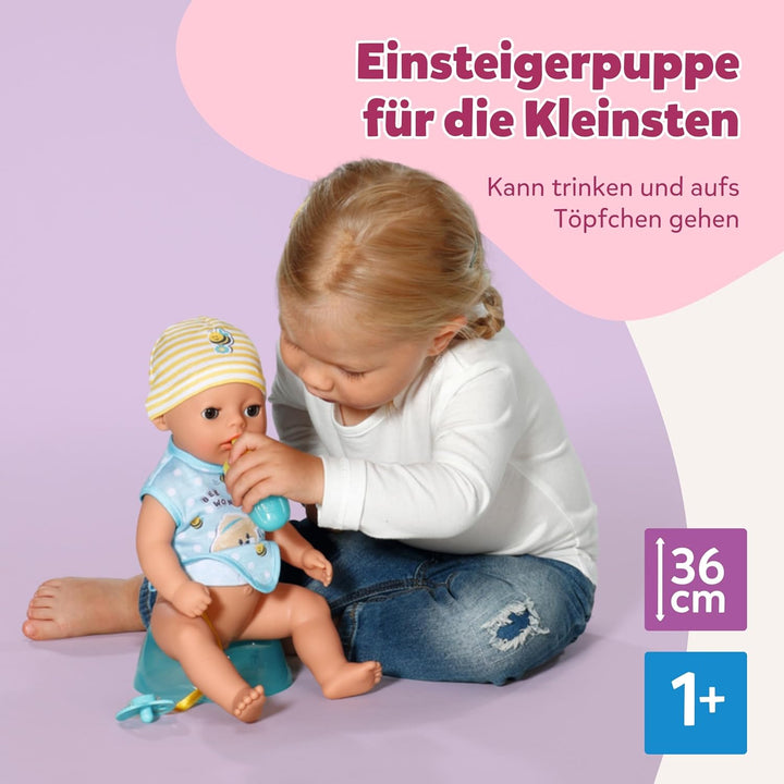 BABY born Lukas (Little Baby Boy) - 36 cm grosse Babypuppe - 7 Funktionen inkl. Accessoires & Stramp