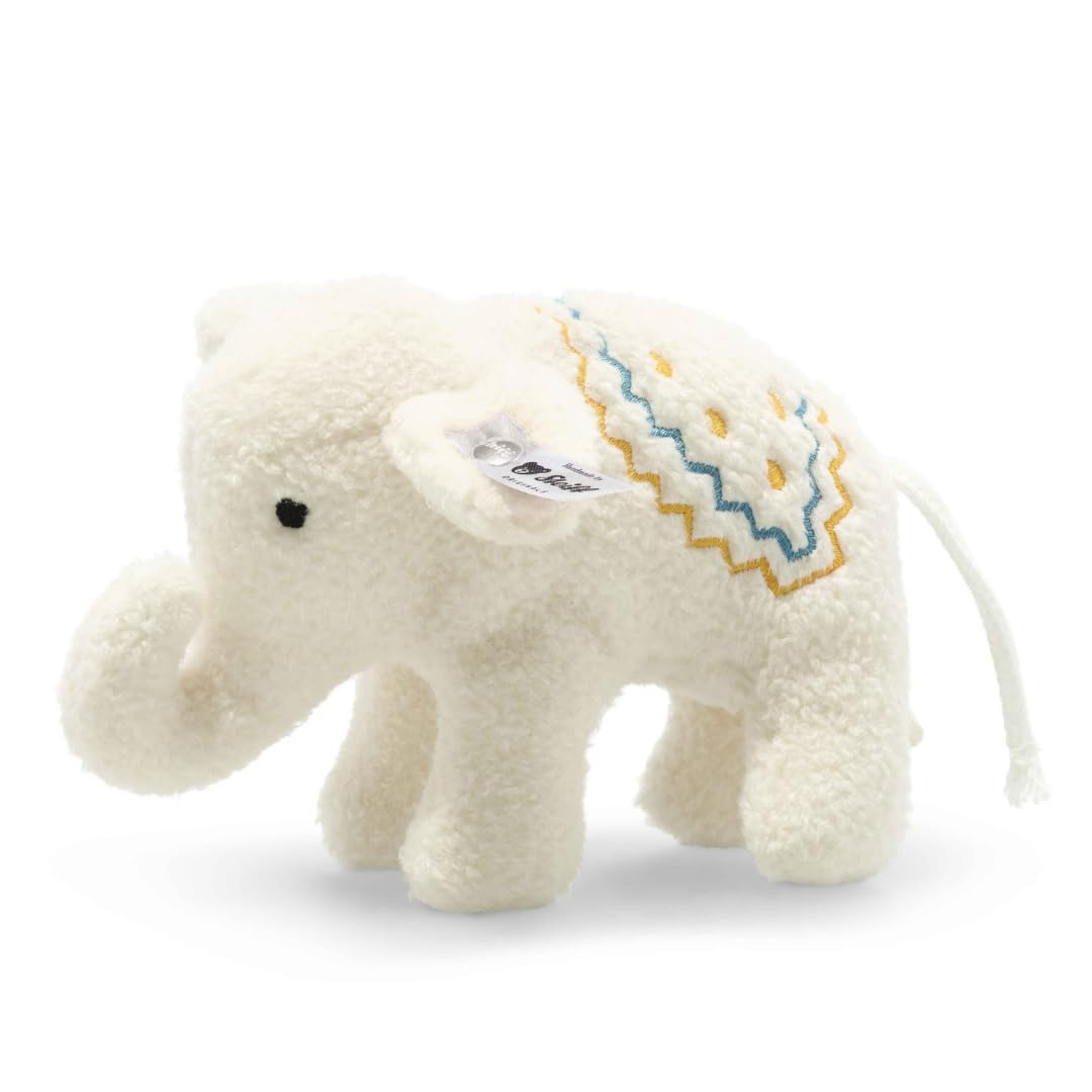 Steiff Kuscheltier Elefäntle mit Rassel, Süsses Stofftier, Jungen, Mädchen & Babys ab 0 Monaten, Plü
