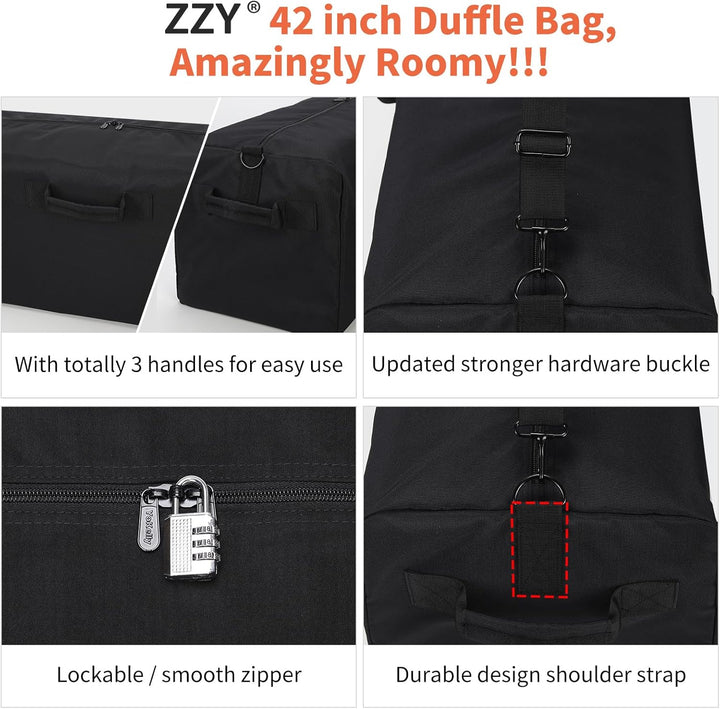 ZZY Extra Grosse Reisetasche Leichte für Herren, 150L Sporttasche, Gepäcktasche für Reisen, Camping,