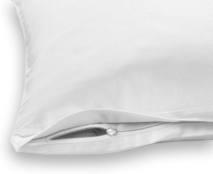 sleepling Satin Kissenbezug, Kissenhülle Seitenschläferkissen aus 100% seidig weicher Baumwolle, Bez