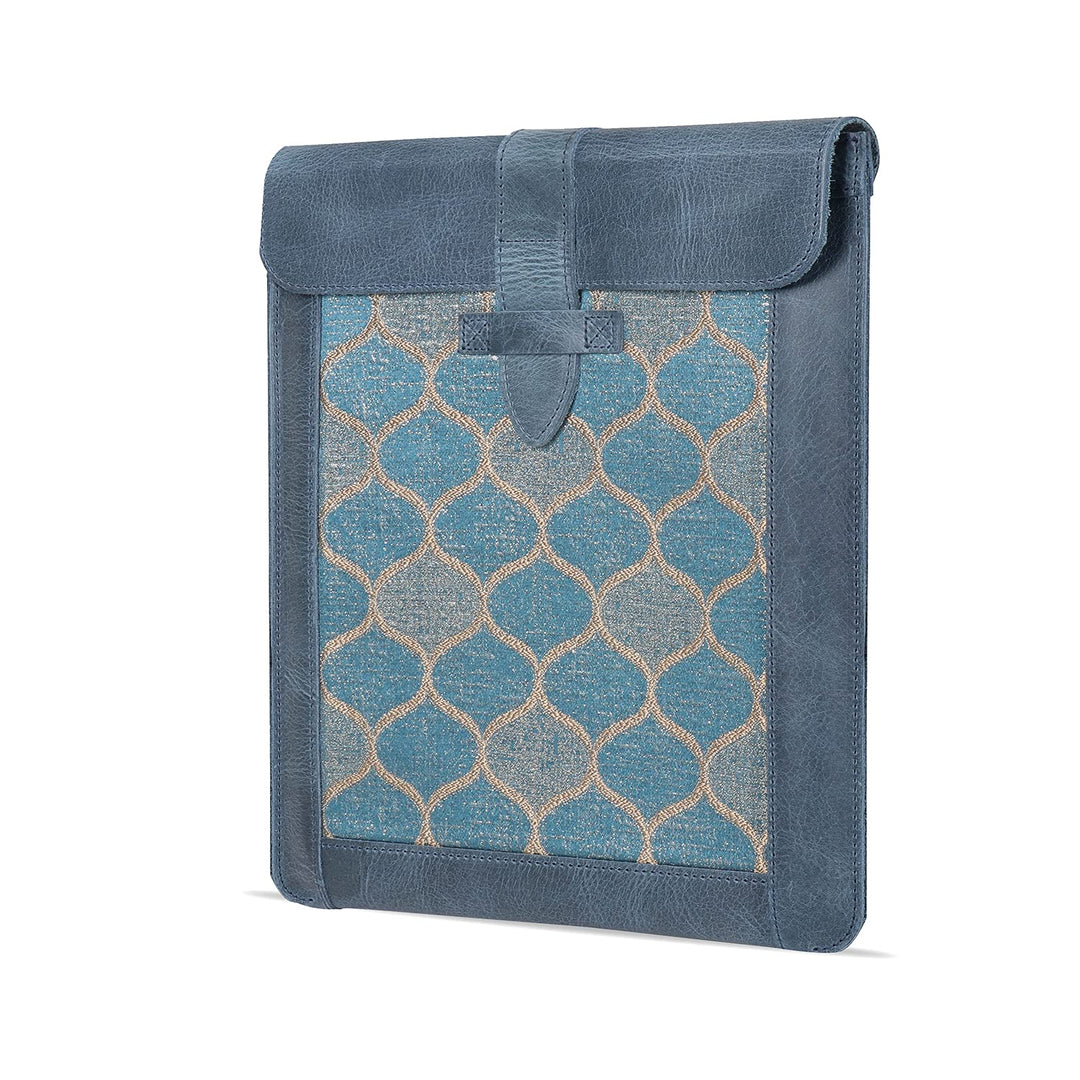 LONDO Echtleder-Ärmeltasche für Ipad - Large Blau Large, Blau Large