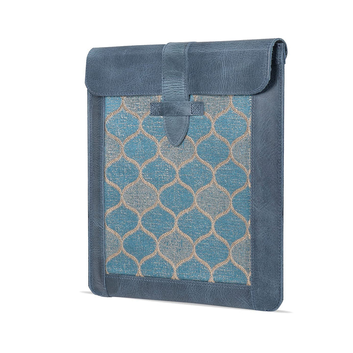LONDO Echtleder-Ärmeltasche für Ipad - Large Blau Large, Blau Large