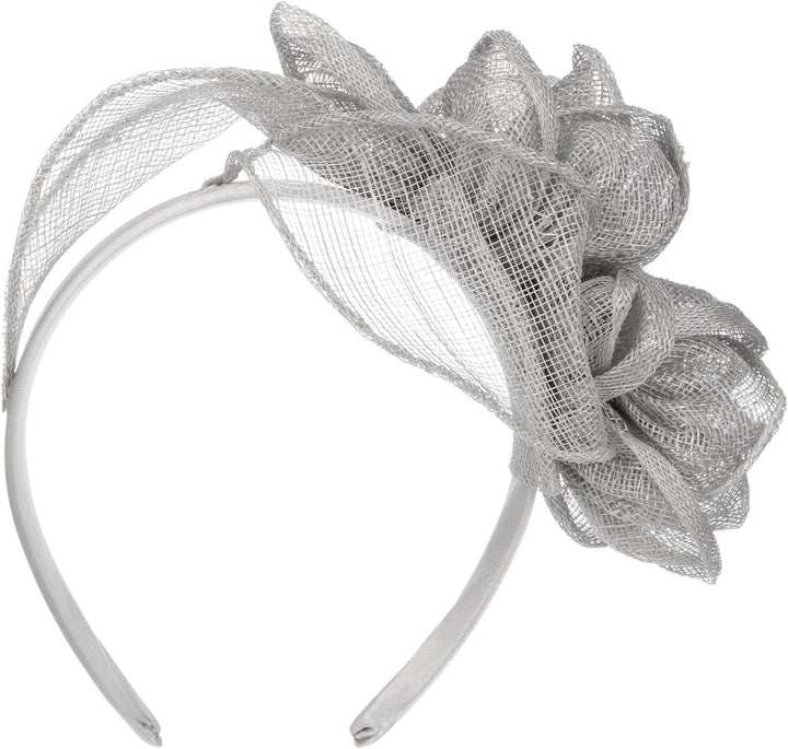 Seeberger Kaljeta Sinamay Fascinator Kopfschmuck Anlasshut Brauthut (One Size - grau)