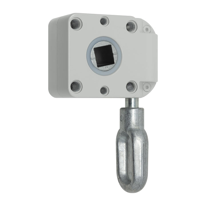 DIWARO.® | Schneckengetriebe für Markisen | Untersetzung 7:1 | RAL 7035 (lichtgrau) | 13mm Innenvier