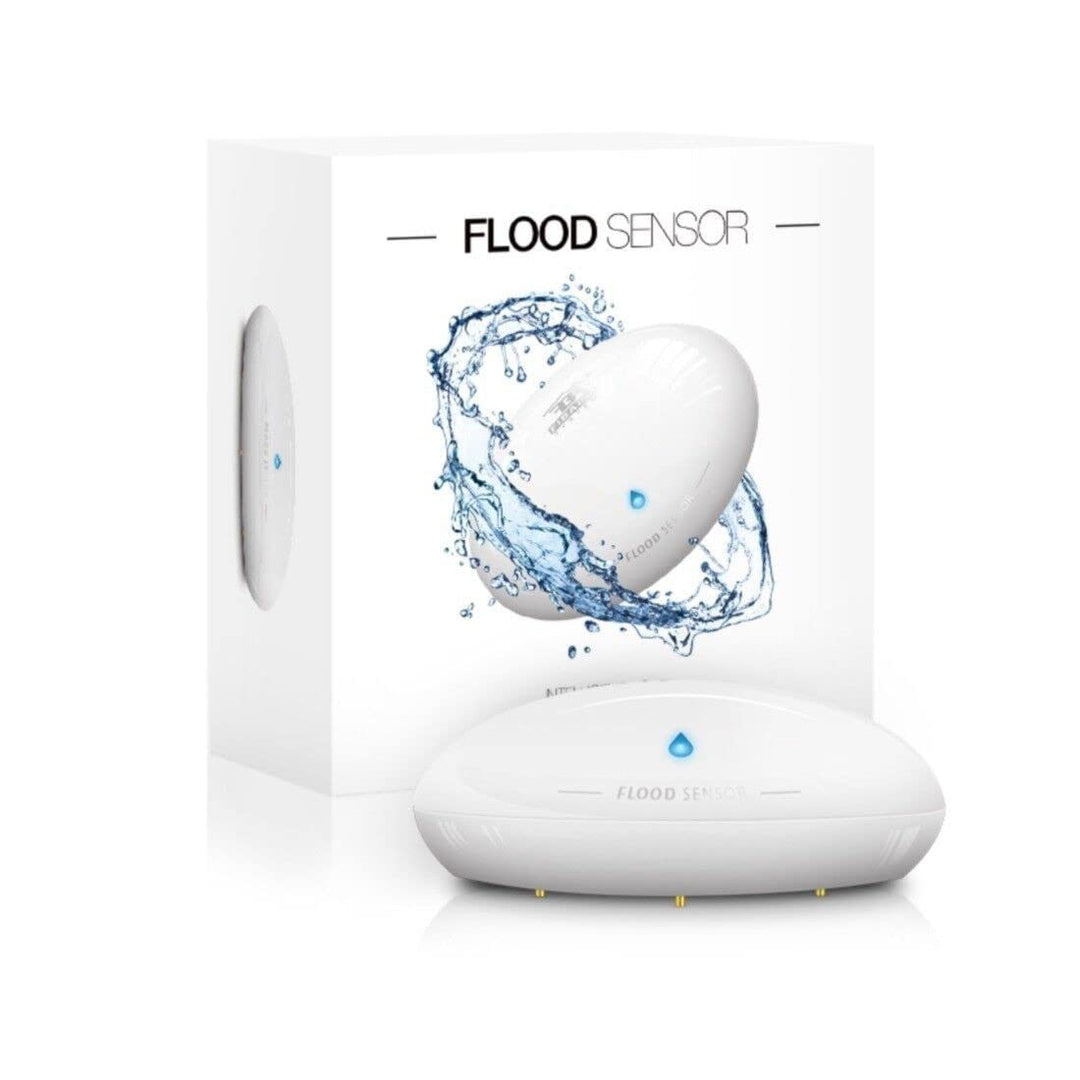 FIBARO Flood Sensor / Z-Wave Plus Wassermelder, Hochwasser, Leck und Temperatursensor, FGFS-101