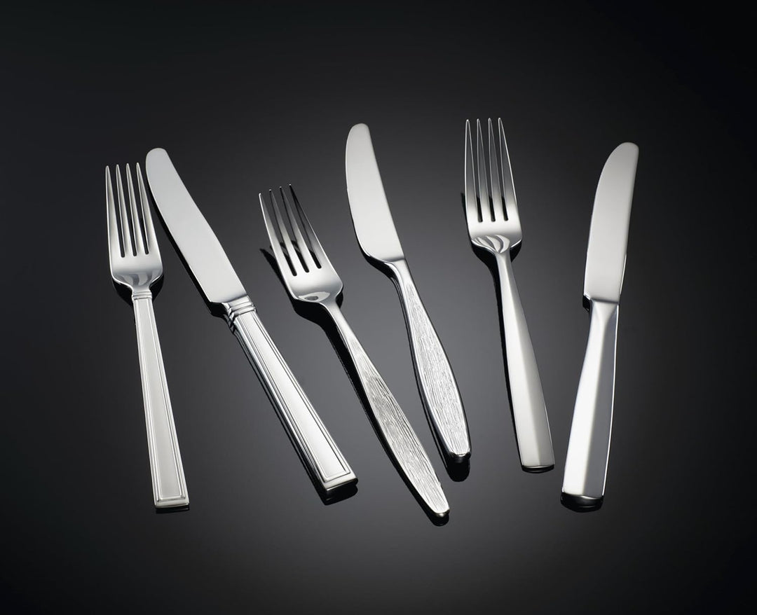 Lenox 883708 Piece Flatware Bratton Besteck-Set, 65-teilig, Edelstahl, metallisch, Bratton