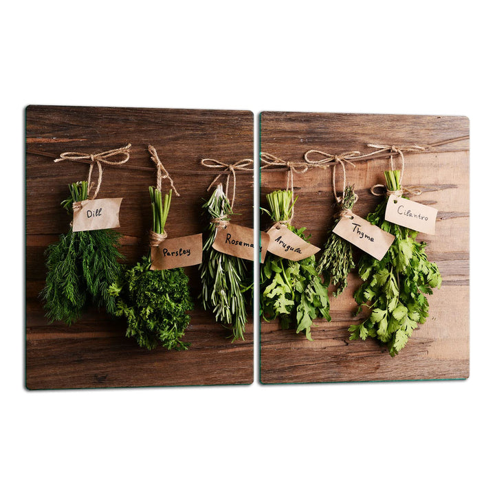 TMK | Herdabdeckplatten ceranfeld 2 Teilig 40x52 cm | Ceranfeldabdeckung Küche Elektroherd Induktion