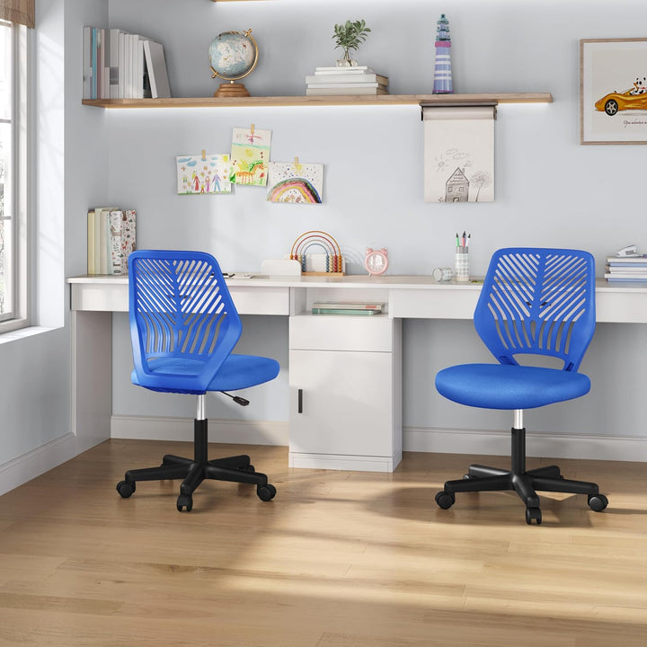Yaheetech Bürostuhl Ergonomisch Schreibtischstuhl ohne Armlehnen Drehstuhl mit Rücklehne Arbeitsstuh