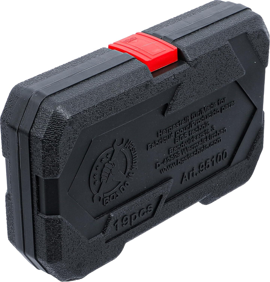 BGS Diy 95100 | Bit-Einsatz-/Steckschlüssel-Satz | Antrieb Innensechskant 12,5 mm (1/2") | T-Profil