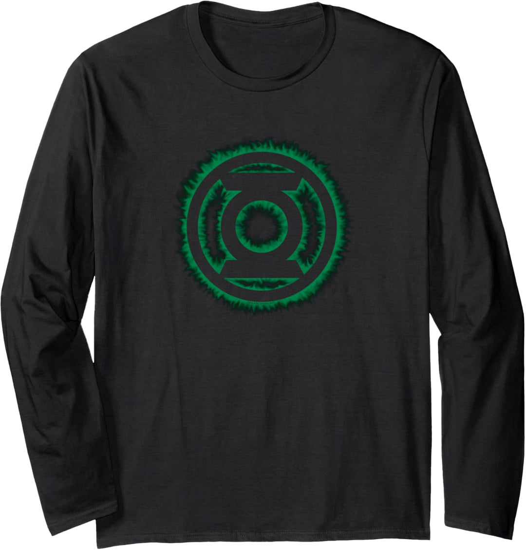 Green Lantern Green Flame Logo Langarmshirt