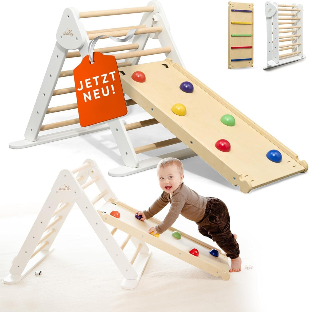 Lululearn® Kletterdreieck [Ultra-SICHER] - Ideal als Klettergerüst Indoor & Outdoor Spielzeug - Klet
