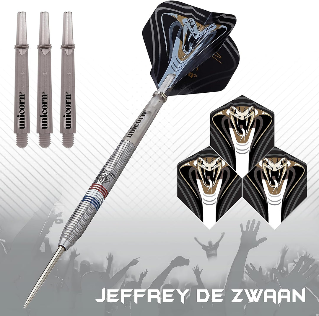 ‎Unicorn Maestro Phase 2|Jeffrey De Zwaan | Dartpfeile mit Stahlspitze 23 g silber, 23 g silber