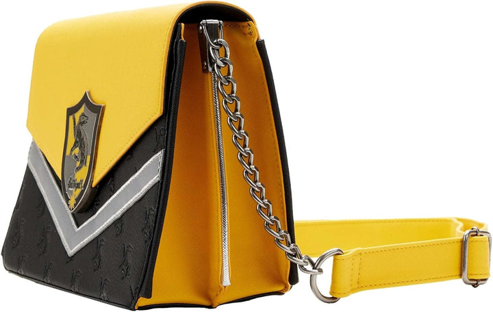 Loungefly Harry Potter Hufflepuff Kettenriemen Umhängetasche, Mehrfarbig ys/m, ys/m