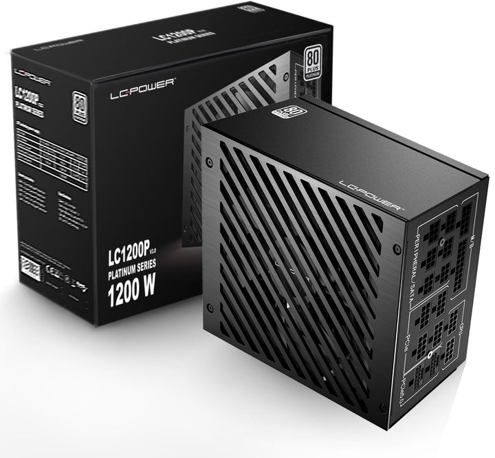LC-Power LC1200P 80 Plus Platinum Vollmodulares Netzteil mit 1200W Leistung und 10 PCI Express Ansch