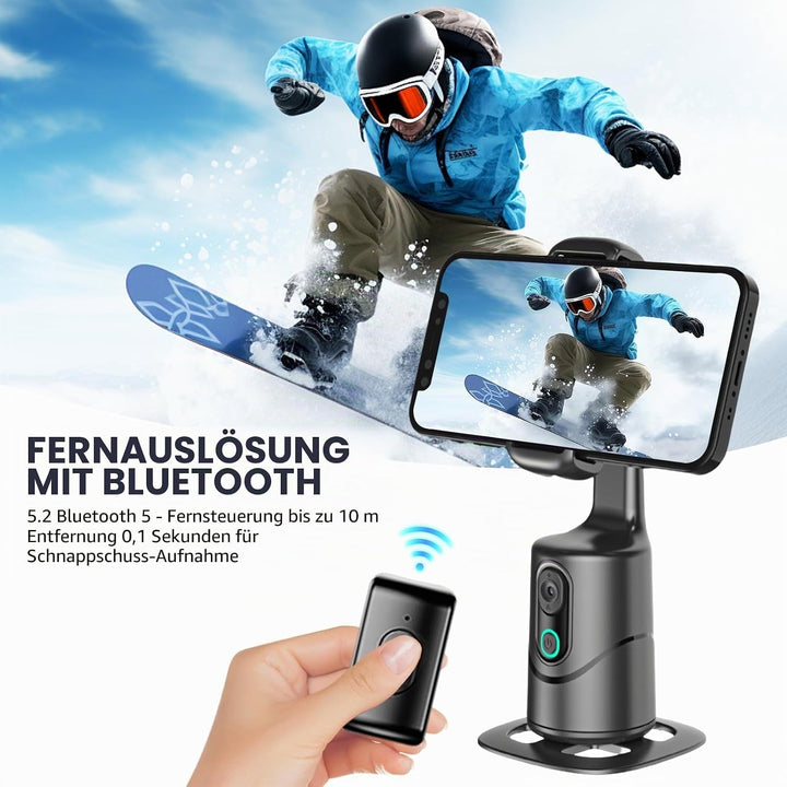 360° Auto Face Tracking Gimbal, 360° Drehung Verfolgung Stativ, Gesichtserkennendes Stativ Mit Dual
