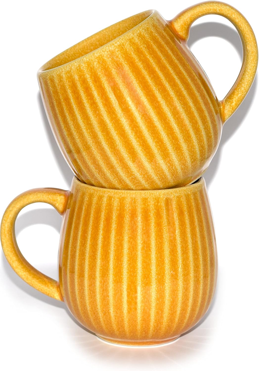 Saumo 2er Set 480 ml Hochwertige Handgefertigte Kaffeetassen aus Porzellan, Kaffee - Tasse in Modern