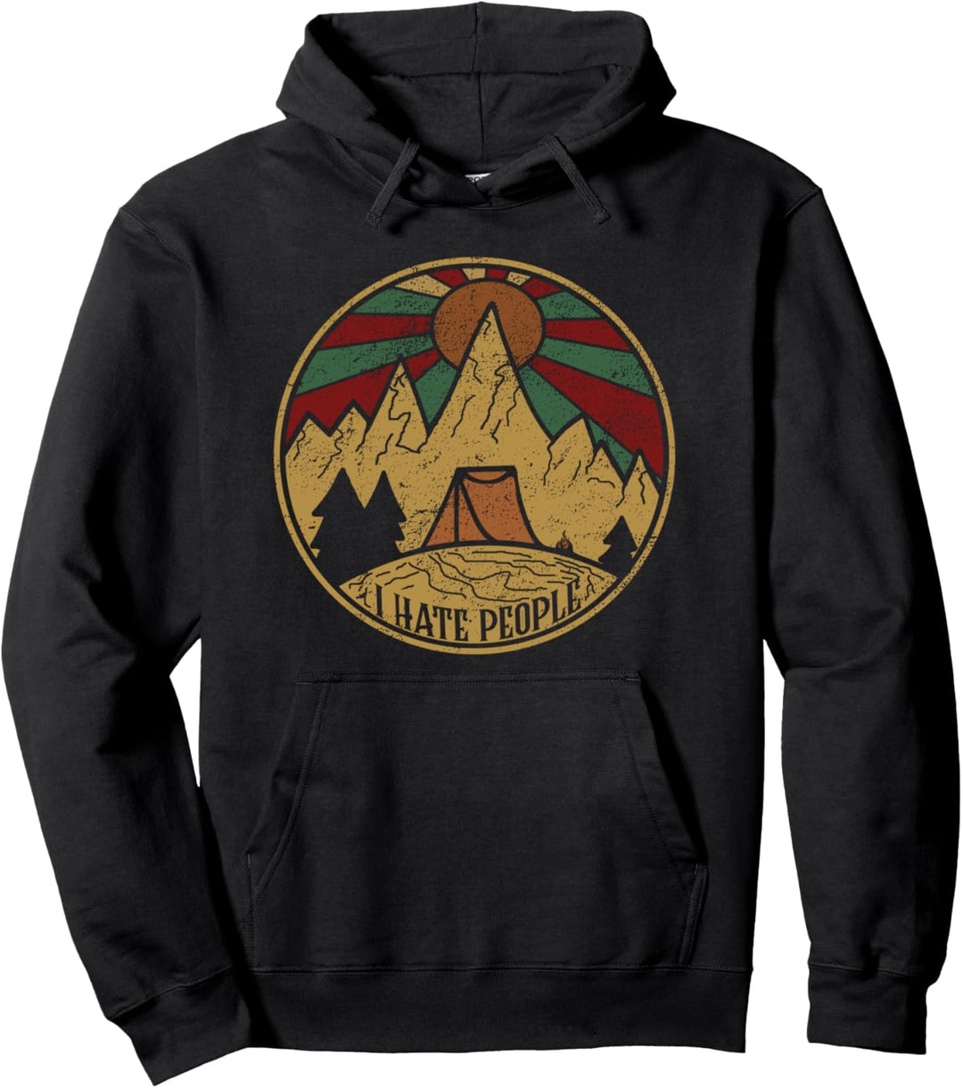 I Hate People | Ich Hasse Menschen Geschenk Camping Pullover Hoodie