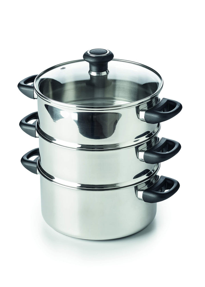 Beka 12030224 Dämpferole mit Glasdeckel 20 cm Polo, Edelstahl 2.8 Liter, 2.8 Liter