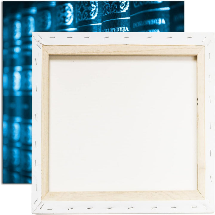 deyoli Enzyklopädie im Regal Format: 60x60 Effekt: Zeichnung als Leinwandbild, Motiv auf Echtholzrah