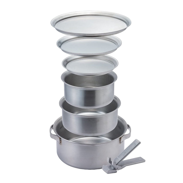 SOTO Gora Pot Set Grau - Hochwertiges stapelbares Edelstahl Topfset, 1l-3l, Grösse Multi Size - Farb
