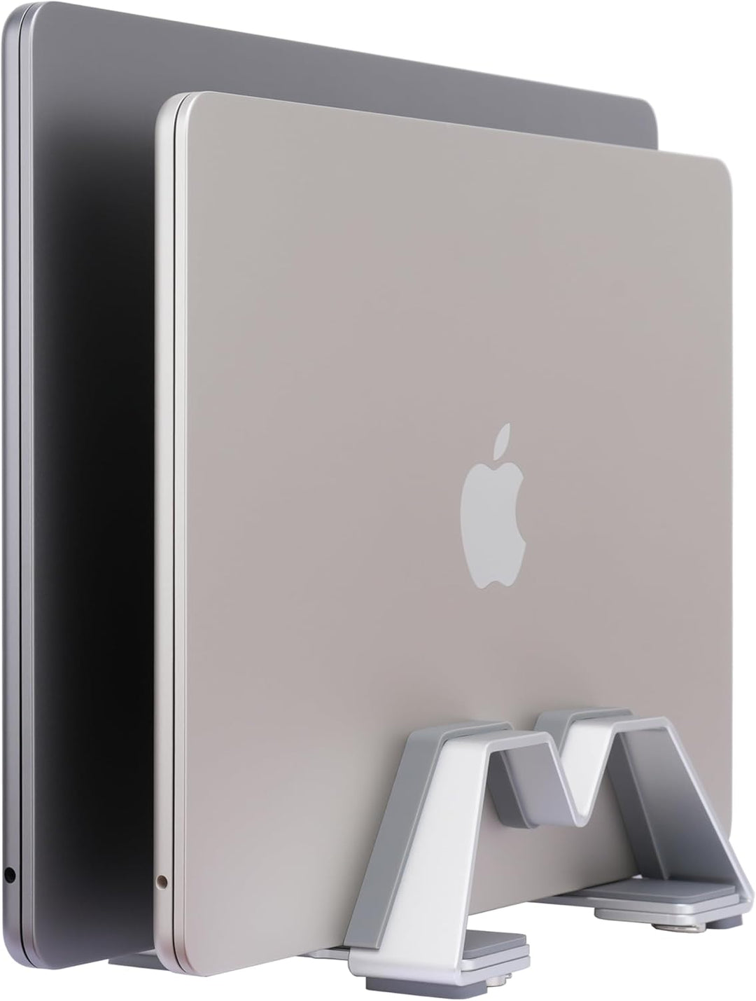 Verstellbarer Dual Vertikaler Laptopständer - Unterstützt 2 Geräte Aluminium, Universelle Passform f