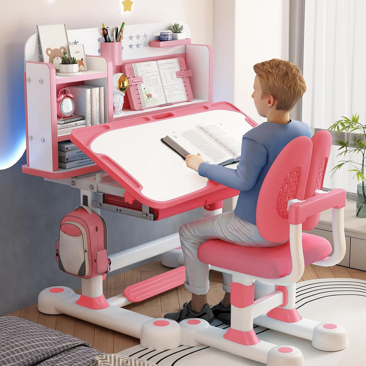 Kinder-Schreibtisch- und Stuhl-Set, Kinderschreibtische für Jungen, Mädchen, Schreibtisch für Kinder