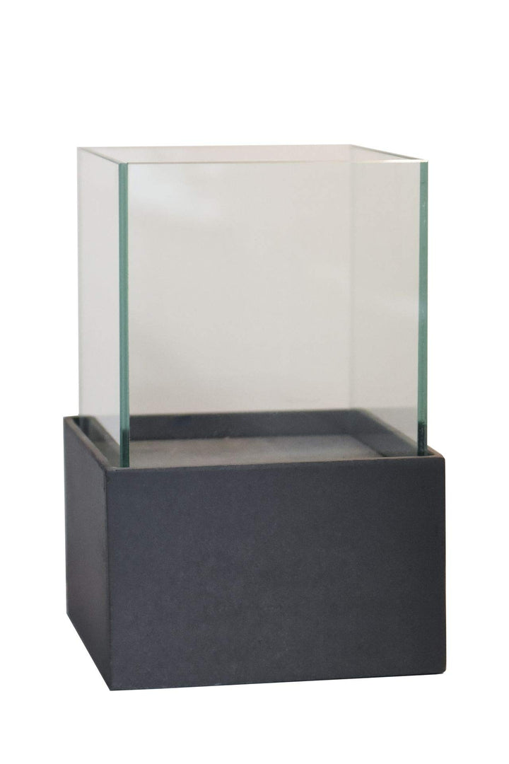 VIVANNO Deko-Windlicht Kerzenhalter viereckig CANDELITA - Anthrazit 20x20x29 20x20x29 Anthrazit, 20x