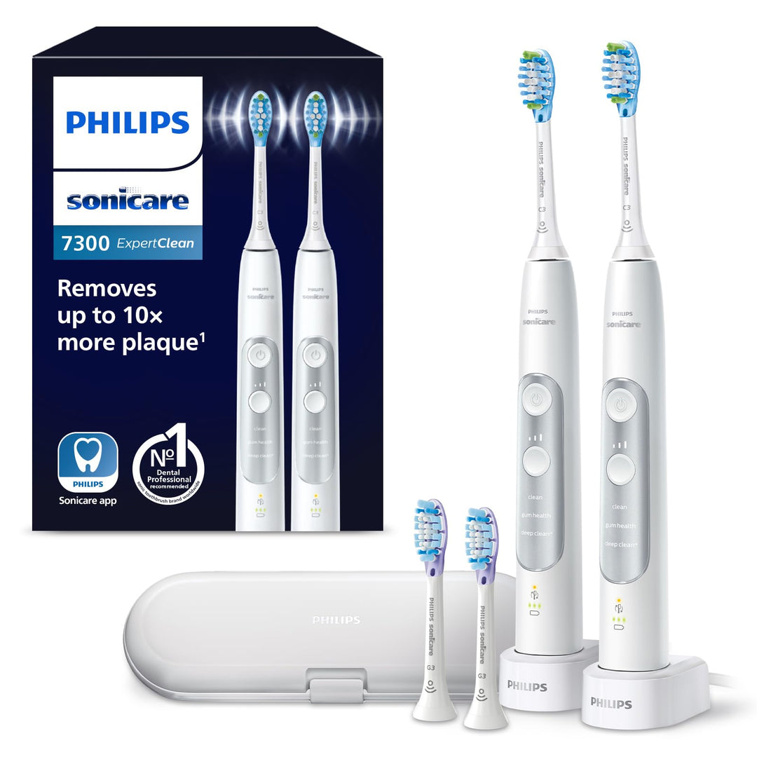 Philips Sonicare ExpertClean 7300 elektrische Zahnbürste, Schallzahnbürste mit App, 3 Putzmodi und 3