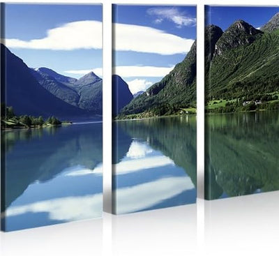 islandburner Bild Bilder auf Leinwand Norwegen Fjorde XXL Poster Leinwandbild Wandbild art up your l