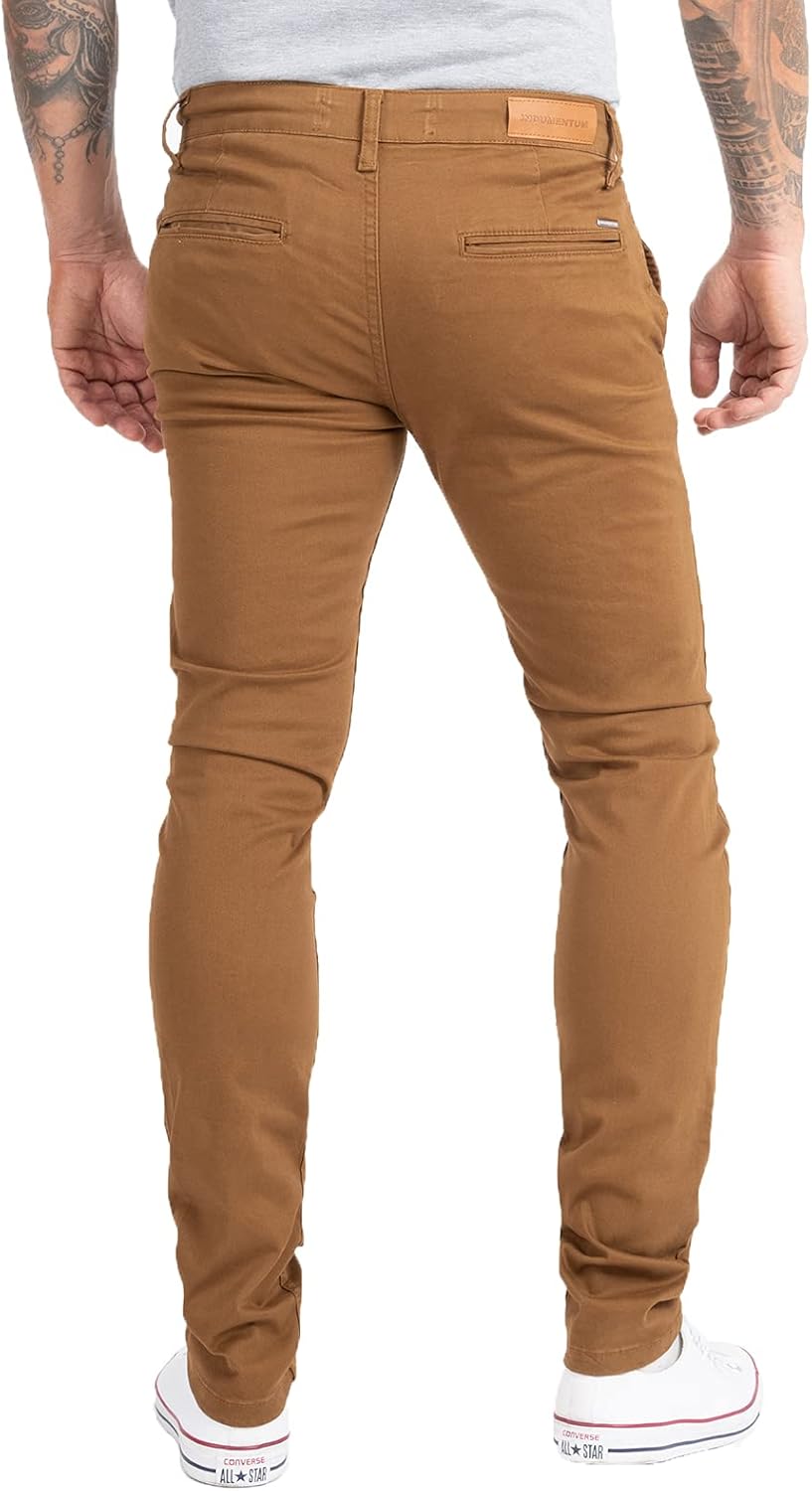 Indumentum Chino Hose Basic Slim Fit IS-305 34W / 32L Braun, 34W / 32L Braun
