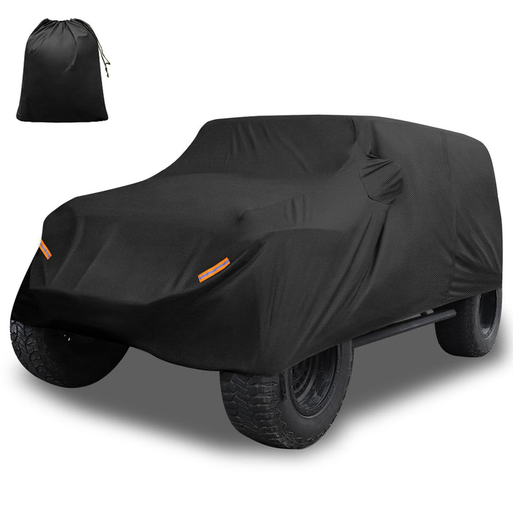 X AUTOHAUX SUV Auto Abdeckung für Jeep Wrangler JK JL 4 Türer 2007-2021 Wasserdicht Schwarz, Schwarz