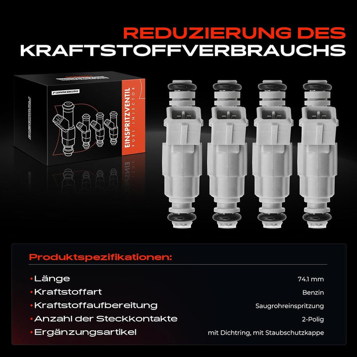 Frankberg 4x Einspritzventil Einspritzdüse Injektor Kompatibel mit Cougar 1998-2000 Focus 1998-2004
