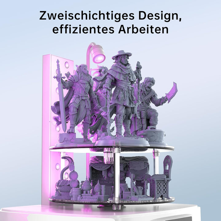 ANYCUBIC Wash and Cure 3 Plus, mit Schwanenhalsbeleuchtung, Dual-Layer-Design und IPA-Einsparung, fü