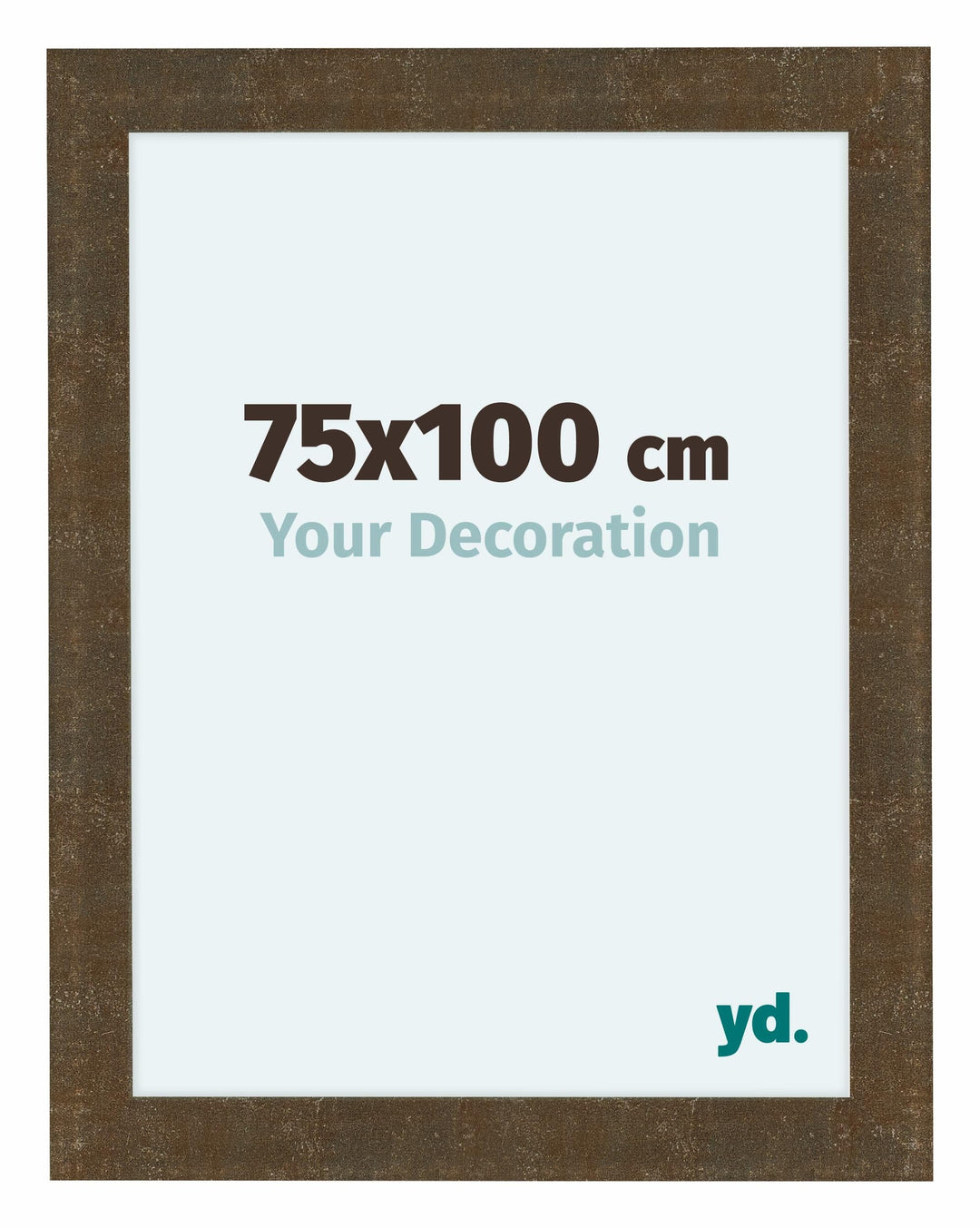 yd. Your Decoration - Bilderrahmen 75x100 cm - Gold Antik - Bilderrahmen aus MDF mit Acrylglas - Ant