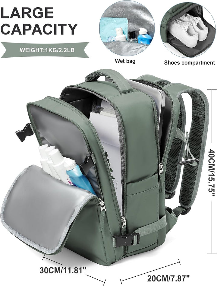SZLX Vakuum Rucksack Ryanair Handgepäck 40x30x20 Wizzair Reiserucksack Flugzeug für Damen Herren, La