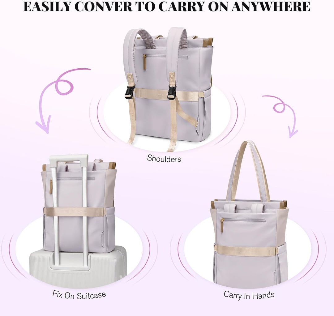 GOLF SUPAGS Convertible Laptop-Rucksack für Frauen Casual Daypack Notebook Tote Bag für Arbeit Hochs