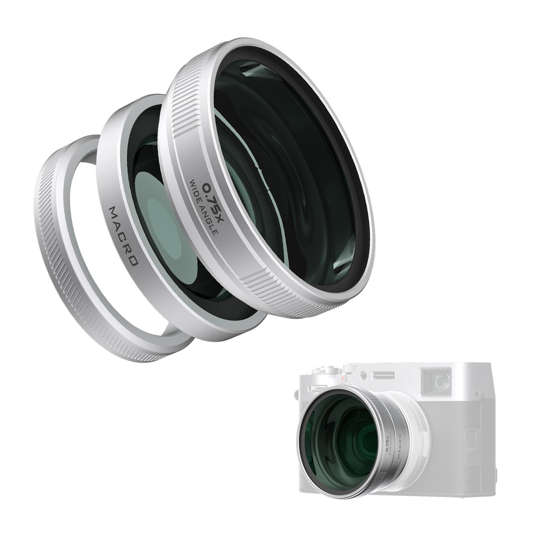 Freewell 2-in-1 Weitwinkel- & Makro-Objektiv kompatibel mit Fuji X100VI/X100V - Vielseitiges Design,