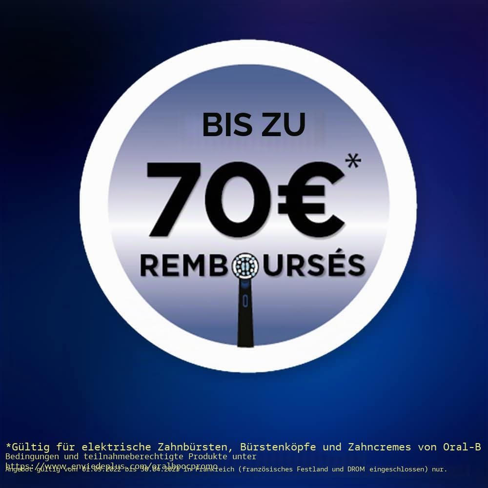 Oral-B iO 6 Elektrische Zahnbürsten, Bluetooth, Weiss und Rosa, 2 Griffe mit schwarzem und weissem D