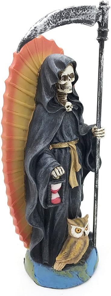 Pacific Giftware Santa Muerte Saint of Holy Death Standing Religious Statue 7.25 Inch Black Magic Pr