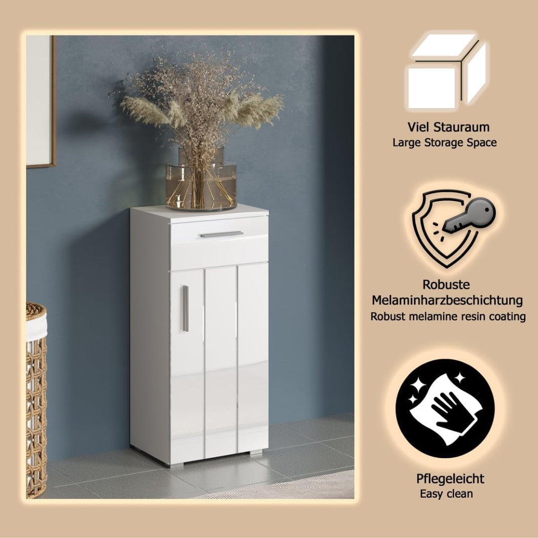 trendteam smart living - Badkommode Kommode Badschrank - Badezimmer - Wons - Aufbaumass (BxHxT) 37 x