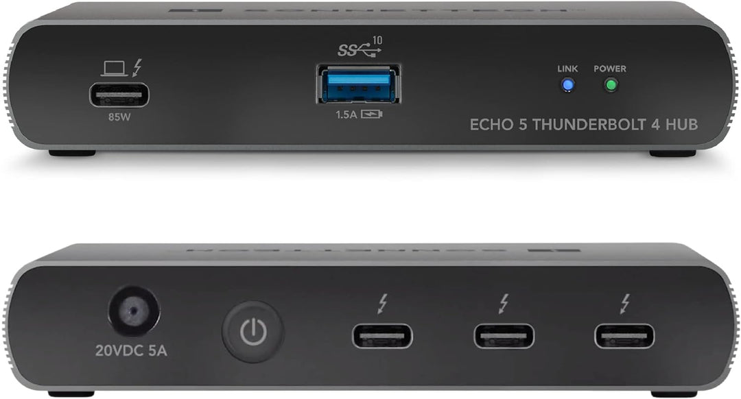 Sonnet Echo 5 Thunderbolt 4 Hub - Kompakter universeller Thunderbolt-4-Hub mit Vier Thunderbolt-4-Po